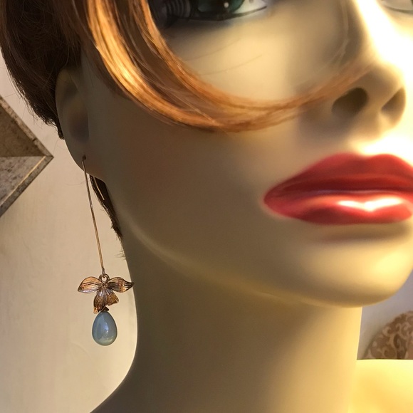 Gorgeous sky blue turquoise LOTUS PEACE flower gol - Picture 10 of 10